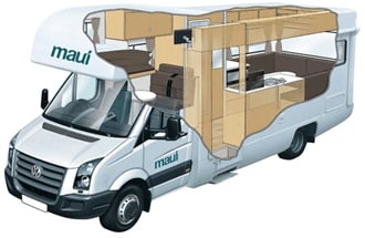 4Berthモーターホームシャワー＆トイレ付