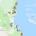 ケアンズポートダグラスキャンピングカー旅行見どころ日本語マップ