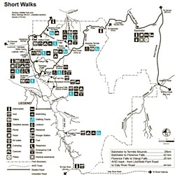 リッチフィールド国立公園内のショートウォークマップ