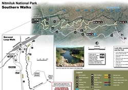 キャサリン渓谷サザンウォークスマップ