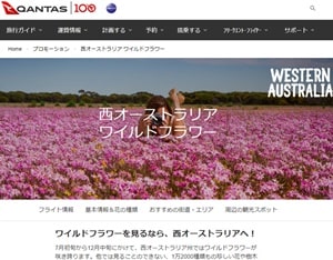 カンタス航空西オーストラリアワイルドフラワーガイド