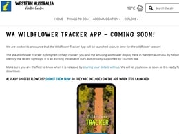西オーストラリア・ビジター・センターワイルドフラワー追跡アプリ、マップ