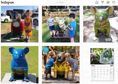 ハロー・コアラ・彫像トレイルインスタグラム