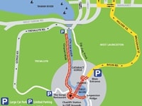 ロンセストンカタラクト渓谷ウォーキングマップ