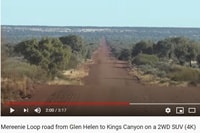 グレン・ヘレン渓谷とキングスキャニオン間の未舗装/4WD道路