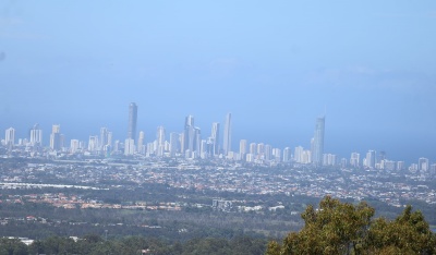 The Panorama からのゴールドコースト海外線のパノラマ景観