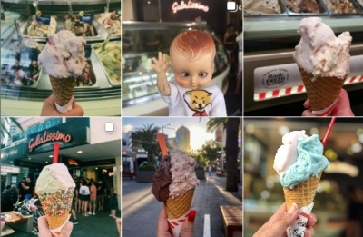 ジェラティッシモサーファーズパラダイスでのインスタグラム検索結果