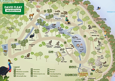 デビッド・フレイ・ワイルドライフ・パークのPDF版園内マップ