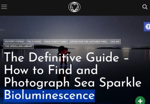 シー・スパークル/夜光虫のこと、その撮影方法まで分かるサイトページ