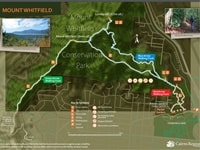 Mt Whitfield自然公園内のブッシュウォークマップ
