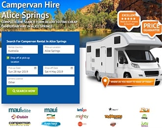 アリススプリングスから格安レンタルキャンピングカー