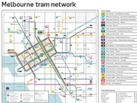 メルボルン・トラム路線マップ
